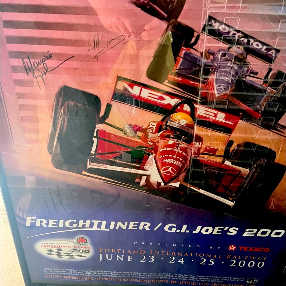 2000 CART CAR RACING POSTER PORTLAND ROSE CUP signed Gugelmin Blundell